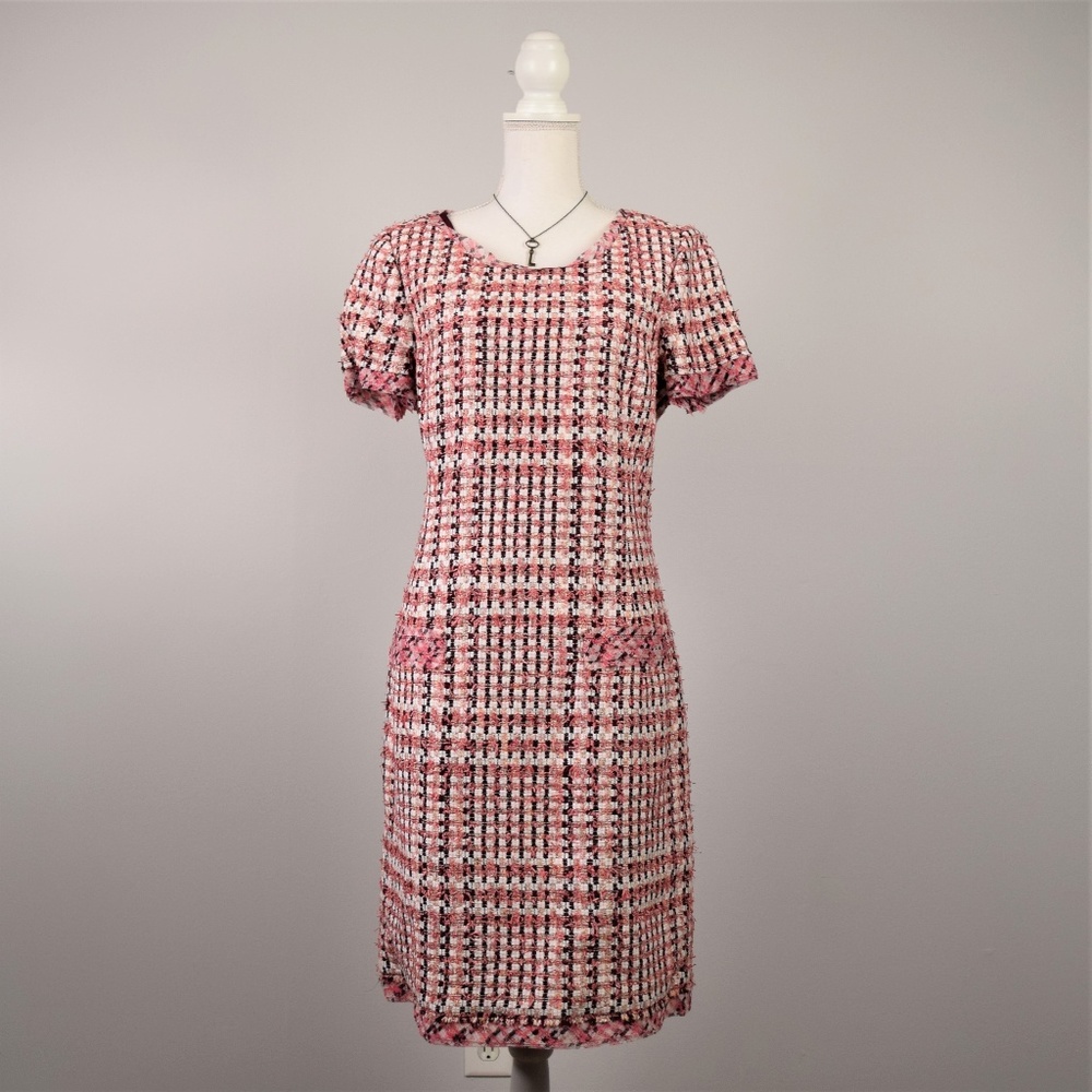 Oscar de la Renta Runway Check Tweed Dress - Picture 1 of 5